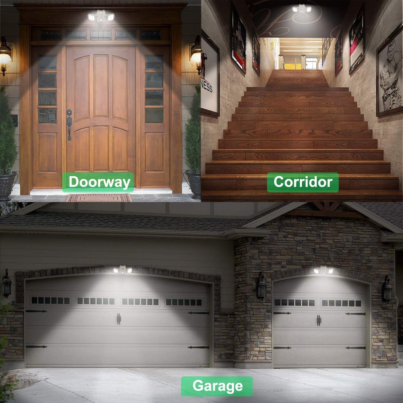 BIGLIGHT Motion Sensor Light Battery Operated, IP65 Waterproof Wireless Indoor Outdoor Security Flood Light Sensor Auto On Off for Porch, Patio, Stairs, Garage, Shed, 6000K White, Brown - Image 3